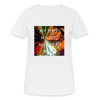 MY FIRST - T-shirt respirant Femme - blanc - Devant - AI Model Female 172 dark (172cm)