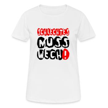 schlechtes wech - Frauen T-Shirt atmungsaktiv - Weiß - Vorne - AI Model Female 172 dark (172cm)