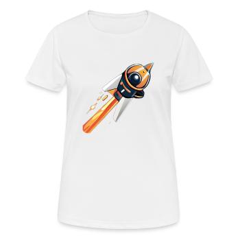 Rocket going into space - Women's Breathable T-Shirt - white - Front - AI Model Female 172 dark (172cm)