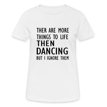 Dancing Dance Music - Frauen T-Shirt atmungsaktiv - Weiß - Vorne - AI Model Female 172 dark (172cm)