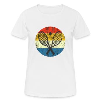 Vintage tennis retro sunset - Women's Breathable T-Shirt - white - Front - AI Model Female 172 dark (172cm)