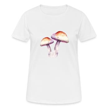 pilze - Frauen T-Shirt atmungsaktiv - Weiß - Vorne - AI Model Female 172 dark (172cm)