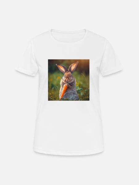 Rabbit - Women's Breathable T-Shirt - white