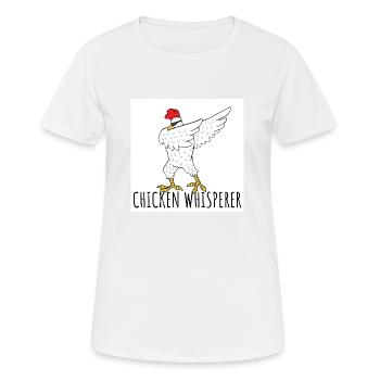 Funny Chicken Whisperer Chicken Farm Gift - Women's Breathable T-Shirt - white - Front - AI Model Female 172 dark (172cm)