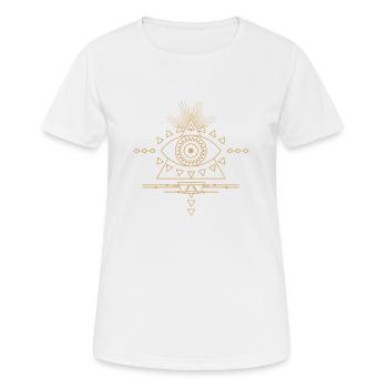 L’œil - T-shirt respirant Femme - blanc - Devant - AI Model Female 172 dark (172cm)