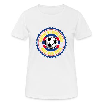 BASEL - Frauen T-Shirt atmungsaktiv - Weiß - Vorne - AI Model Female 172 dark (172cm)