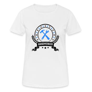 Handwerker - Frauen T-Shirt atmungsaktiv - Weiß - Vorne - AI Model Female 172 dark (172cm)