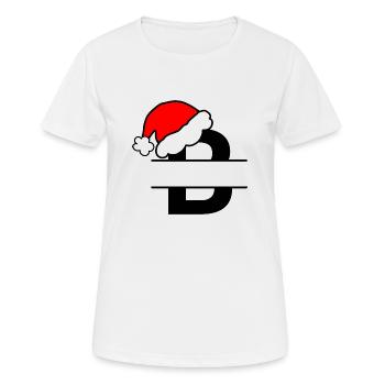 Alphabet Noël lettre B a personnaliser - T-shirt respirant Femme - blanc - Devant - AI Model Female 172 dark (172cm)