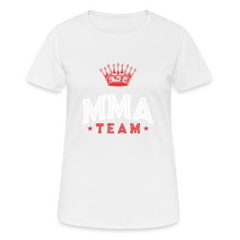 Mma Team - Frauen T-Shirt atmungsaktiv - Weiß - Vorne - AI Model Female 172 dark (172cm)