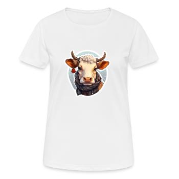 Noël à la campagne - T-shirt respirant Femme - blanc - Devant - AI Model Female 172 dark (172cm)