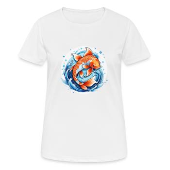 carpe koi - poisson japon - T-shirt respirant Femme - blanc - Devant - AI Model Female 172 dark (172cm)