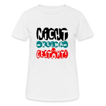 nicht klima gestört - Frauen T-Shirt atmungsaktiv - Weiß - Vorne - AI Model Female 172 dark (172cm)