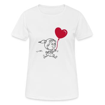 Passendes Herz Paar T-Shirt - Frauen T-Shirt atmungsaktiv - Weiß - Vorne - AI Model Female 172 dark (172cm)