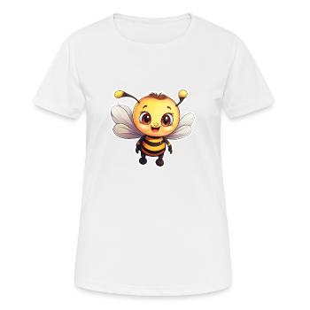 fröhliches Bienchen Anime - Frauen T-Shirt atmungsaktiv - Weiß - Vorne - AI Model Female 172 dark (172cm)