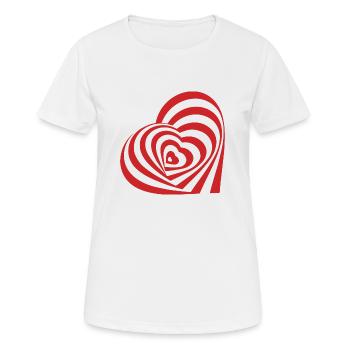 Herz Liebe Moderne Herzen - Frauen T-Shirt atmungsaktiv - Weiß - Vorne - AI Model Female 172 dark (172cm)