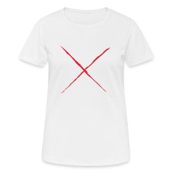 Rouge X - Croix de Saint-André Style Grunge rouge - T-shirt respirant Femme - blanc - Devant - AI Model Female 172 dark (172cm)