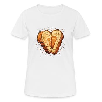 Brotherz Liebe Bäcker Sauerteig Backen Küche Toast - Frauen T-Shirt atmungsaktiv - Weiß - Vorne - AI Model Female 172 dark (172cm)