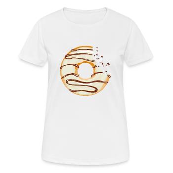 Donut Crunch essen Metzgergebäck 12 34 Q - Frauen T-Shirt atmungsaktiv - Weiß - Vorne - AI Model Female 172 dark (172cm)