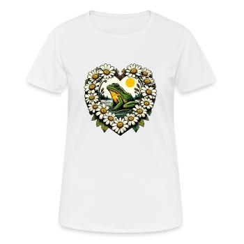 Froschiger See - Frauen T-Shirt atmungsaktiv - Weiß - Vorne - AI Model Female 172 dark (172cm)