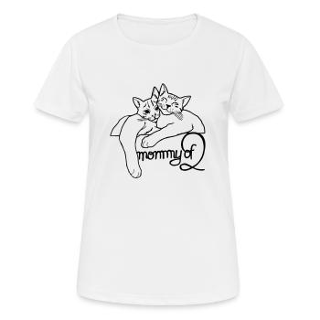 Mommy of two cat mom - Women's Breathable T-Shirt - white - Front - AI Model Female 172 dark (172cm)
