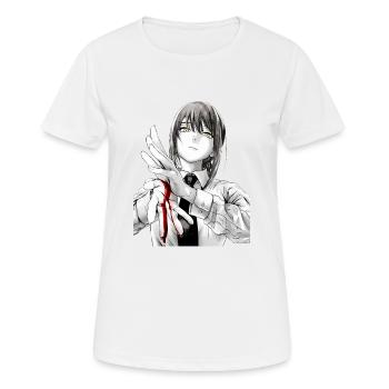 Anime Design I Anime Girl I Schwarz Weiß I Unisex - Frauen T-Shirt atmungsaktiv - Weiß - Vorne - AI Model Female 172 dark (172cm)
