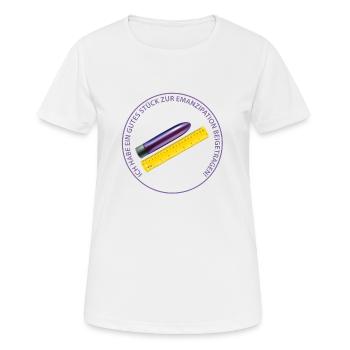 Emancipation / Vibrator Bo Graphic - Women's Breathable T-Shirt - white - Front - AI Model Female 172 dark (172cm)
