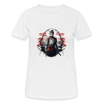 Samurai Japan Kirschbaum Landschaft - Frauen T-Shirt atmungsaktiv - Weiß - Vorne - AI Model Female 172 dark (172cm)