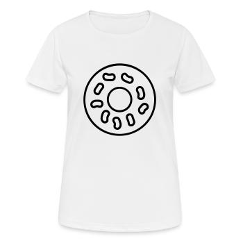 donut - T-shirt respirant Femme - blanc - Devant - AI Model Female 172 dark (172cm)