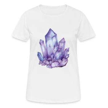 Lila Kristall Gruppe - Frauen T-Shirt atmungsaktiv - Weiß - Vorne - AI Model Female 172 dark (172cm)