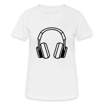 Gaming-Headset - Frauen T-Shirt atmungsaktiv - Weiß - Vorne - AI Model Female 172 dark (172cm)