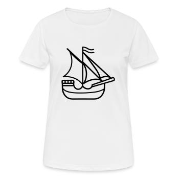 Bateau pirate - T-shirt respirant Femme - blanc - Devant - AI Model Female 172 dark (172cm)