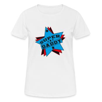 Super Papa - Frauen T-Shirt atmungsaktiv - Weiß - Vorne - AI Model Female 172 dark (172cm)