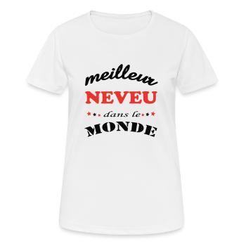 BEST NEPHEW IN THE WORLD - Women's Breathable T-Shirt - white - Front - AI Model Female 172 dark (172cm)