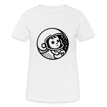 Bébé Casqué - Sécurité Enfant Futé - T-shirt respirant Femme - blanc - Devant - AI Model Female 172 dark (172cm)