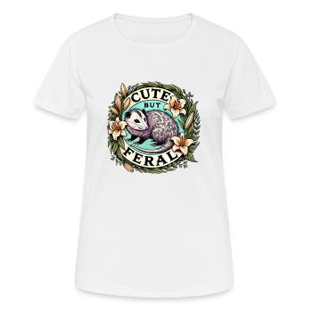 Niedlich, aber wild - Frauen T-Shirt atmungsaktiv - Weiß - Vorne - AI Model Female 172 dark (172cm)