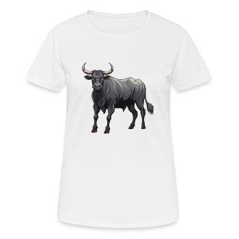 Taureau Taureau - T-shirt respirant Femme - blanc - Devant - AI Model Female 172 dark (172cm)