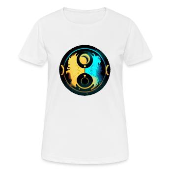 Yin-Yang-Harmonie - Frauen T-Shirt atmungsaktiv - Weiß - Vorne - AI Model Female 172 dark (172cm)
