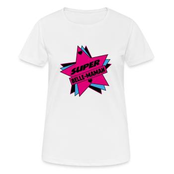 SUPER SCHÖNE MAMA - Frauen T-Shirt atmungsaktiv - Weiß - Vorne - AI Model Female 172 dark (172cm)