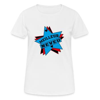 MEILLEUR NEVEU - T-shirt respirant Femme - blanc - Devant - AI Model Female 172 dark (172cm)