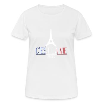 Dicton du drapeau français - T-shirt respirant Femme - blanc - Devant - AI Model Female 172 dark (172cm)