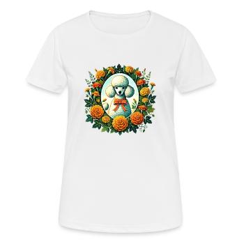 Caniche - T-shirt respirant Femme - blanc - Devant - AI Model Female 172 dark (172cm)