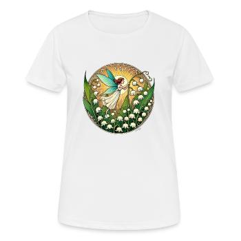 Maiglöckchen Fee - Frauen T-Shirt atmungsaktiv - Weiß - Vorne - AI Model Female 172 dark (172cm)