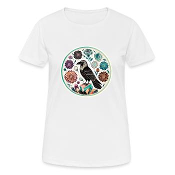 Rabe - Frauen T-Shirt atmungsaktiv - Weiß - Vorne - AI Model Female 172 dark (172cm)