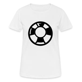 Bouée de sauvetage - T-shirt respirant Femme - blanc - Devant - AI Model Female 172 dark (172cm)