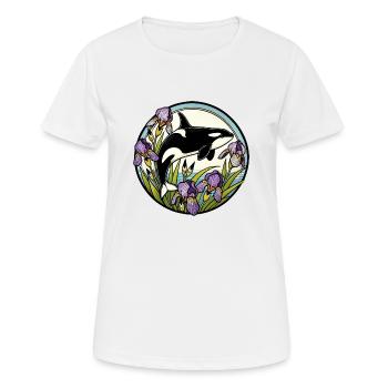 Schwertwal - Frauen T-Shirt atmungsaktiv - Weiß - Vorne - AI Model Female 172 dark (172cm)