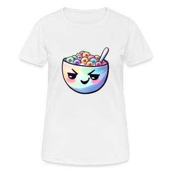 Animated Breakfast Cereal - Women's Breathable T-Shirt - white - Front - AI Model Female 172 dark (172cm)