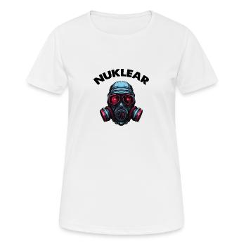 Gasmaske - Frauen T-Shirt atmungsaktiv - Weiß - Vorne - AI Model Female 172 dark (172cm)