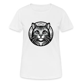 Domestic Cat Gifts - Women's Breathable T-Shirt - white - Front - AI Model Female 172 dark (172cm)