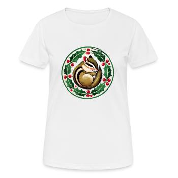 Chipmunk Christmas - Women's Breathable T-Shirt - white - Front - AI Model Female 172 dark (172cm)