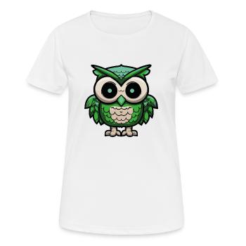 hibou hibou hibou hibou hibou de nuit - T-shirt respirant Femme - blanc - Devant - AI Model Female 172 dark (172cm)